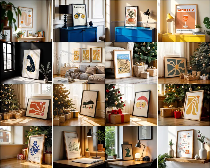 500+ Wall Frame Mockups Mega Bundle, Professional Interior Scenes, Scalable 150 DPI PSD Files, Ultimate Shop Mockup Set - Image 8