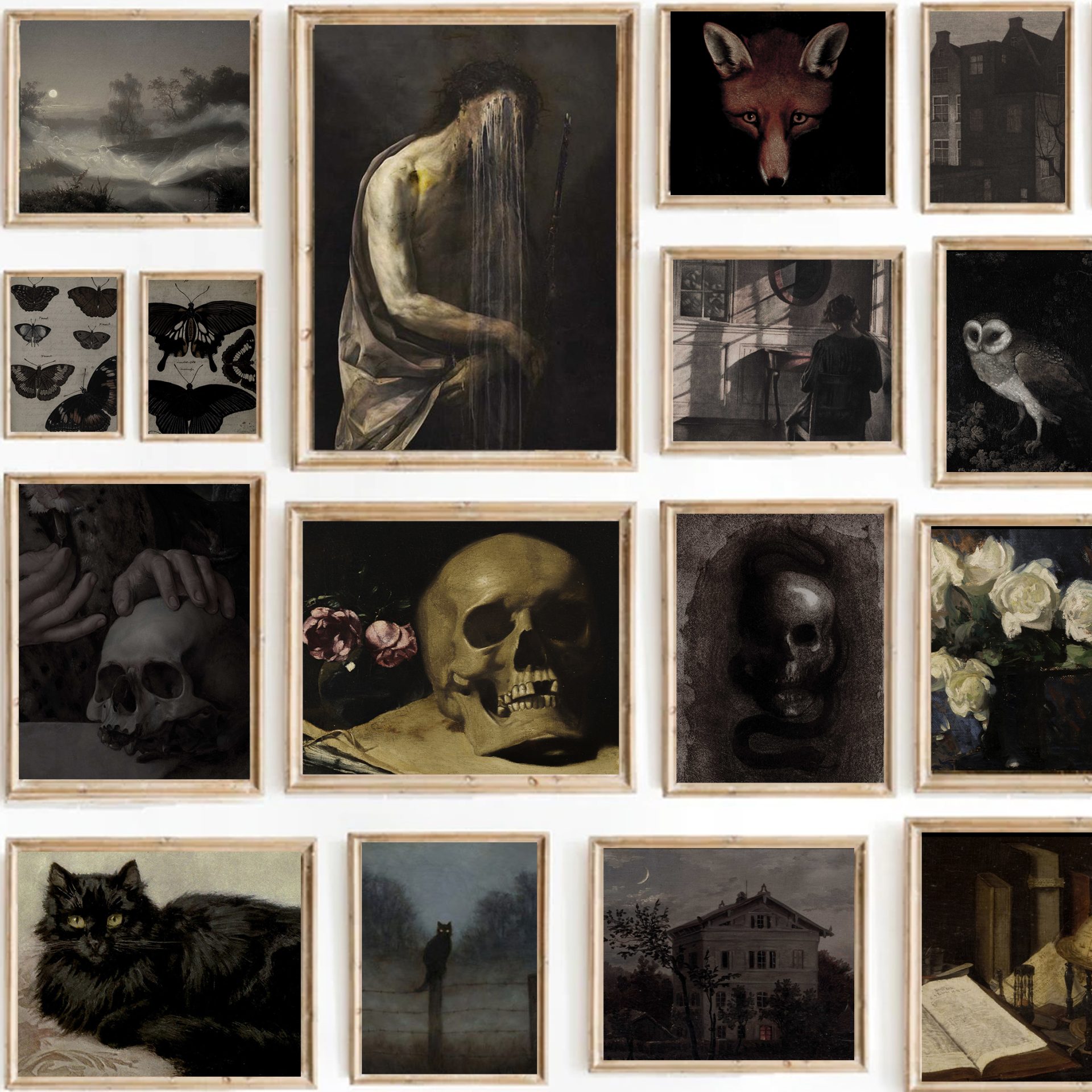 Set of 2000+ Dark Wall Prints Bundle, Moody Vintage Gallery Wall, HQ Digital Art, PLR/MRR Gothic Home Decor - Image 7