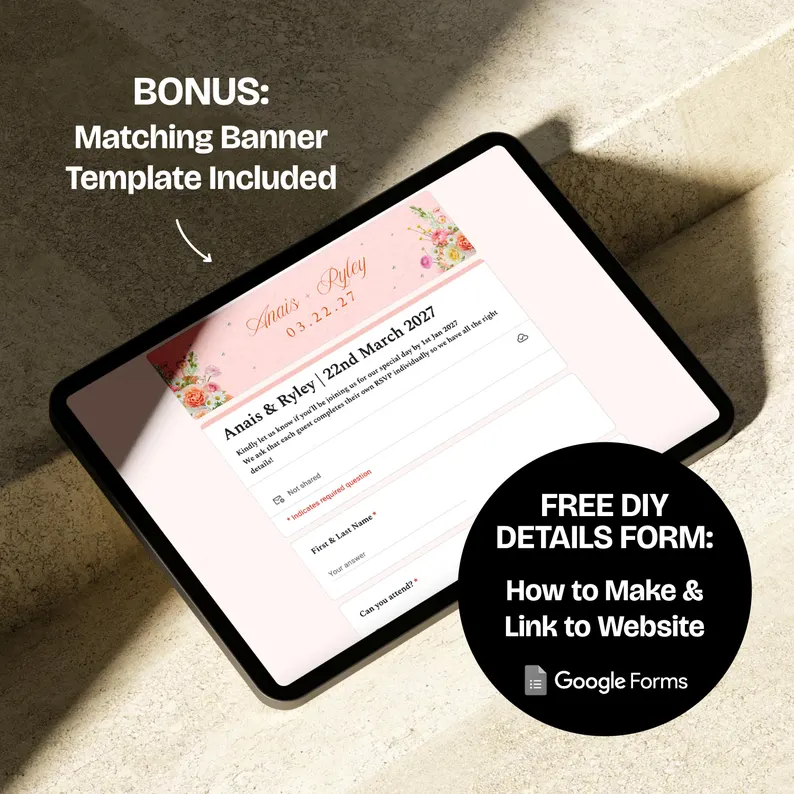 Warm Paskets Wedding Website 4-Page Custom Template | Elegant & Fully Editable Digital Bundle - Image 8