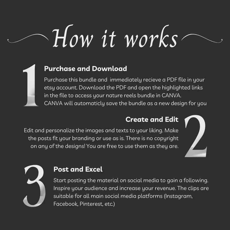 300 Dark Faceless Reels Canva Bundle, Luxury Aesthetic Instagram Content, PLR & MRR Social Media Marketing, Dark Mode Video Templates - Image 8