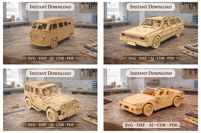 44 Multi Layer Laser Cut Vehicle Files – MDF Bundle - Image 3