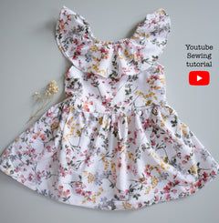 Ruffle Sleeves Dress Sewing Pattern: Girl Sizes 03 mo - 6 yrs (Digital Download) - Image 2