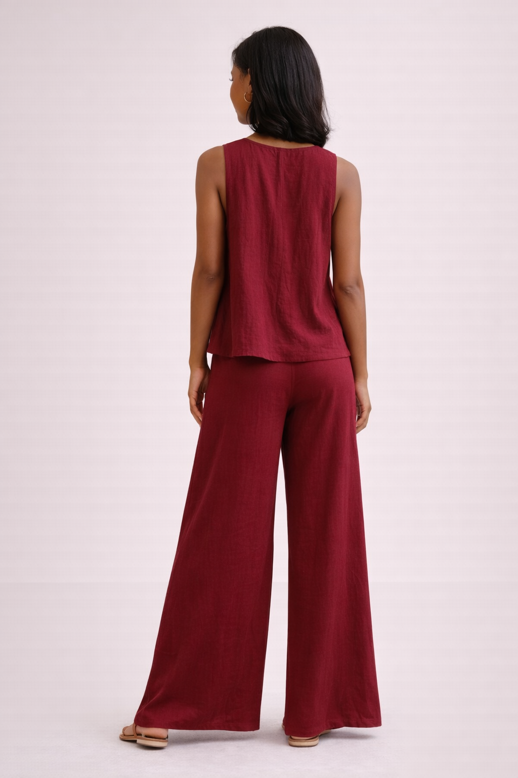 Loungewear Set PDF Sewing Pattern, Tank top + Wide Leg Pants pattern, Lounge wear dress - Image 9