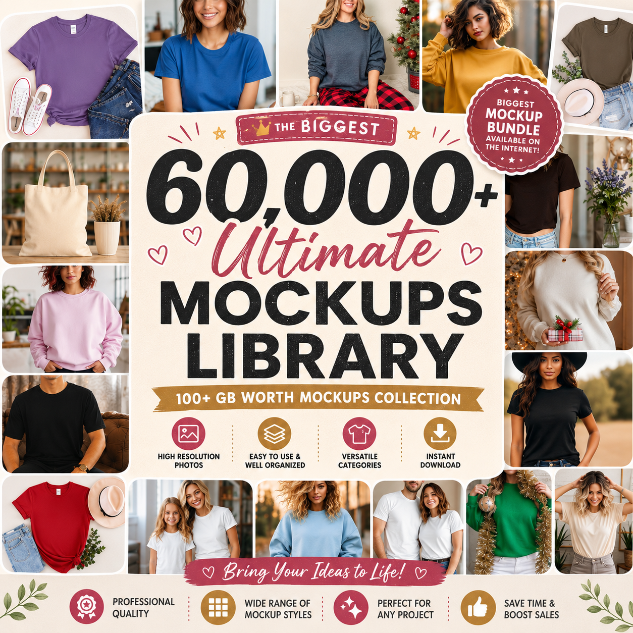 60,000+ Ultimate Mockups Library Bundle for Designers & Online Businesses