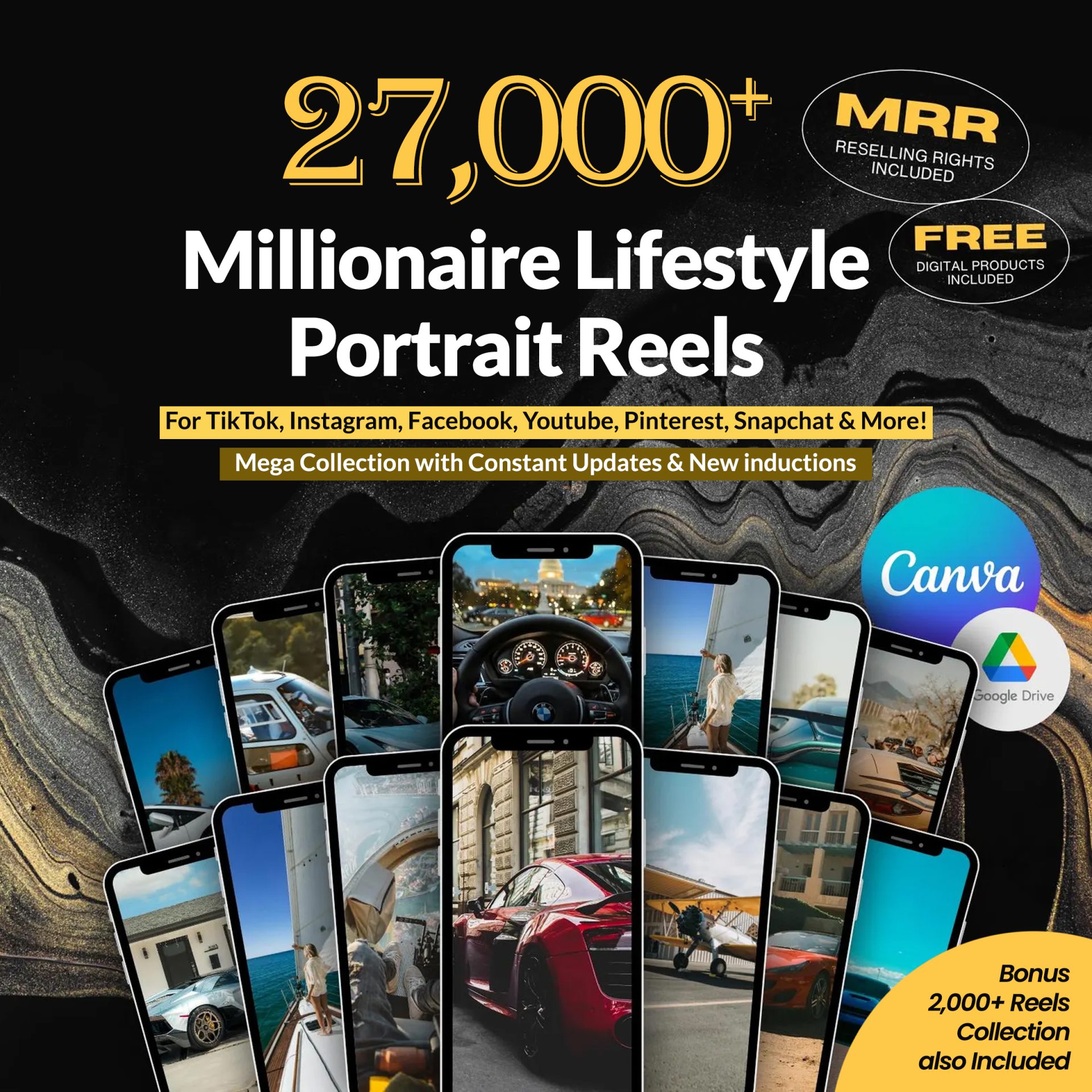 Millionaire Lifestyle Reels Bundle – Luxury Viral Content Pack