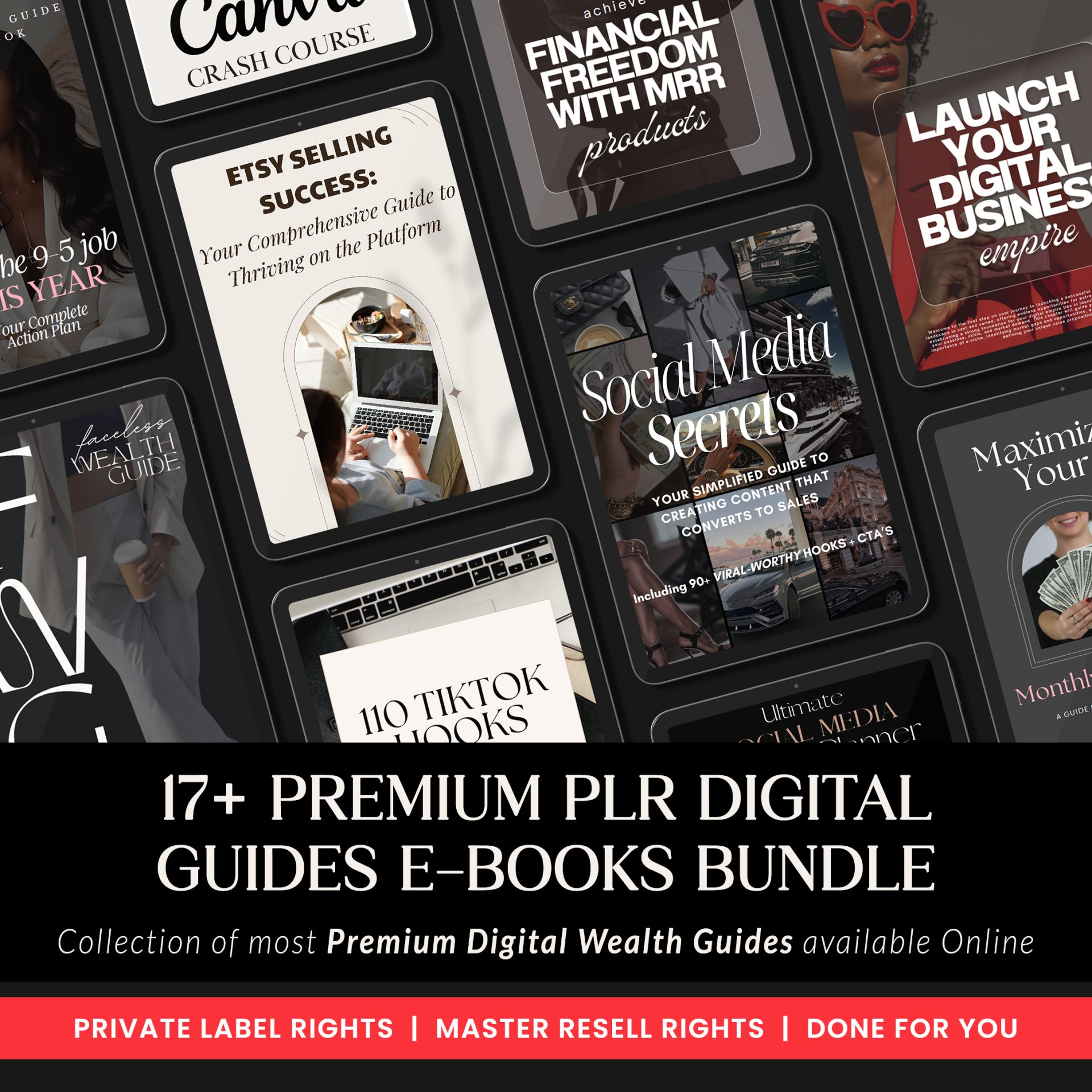 17+ Premium PLR Digital Guides & E-Books Bundle | Ready-to-Sell Business Resources