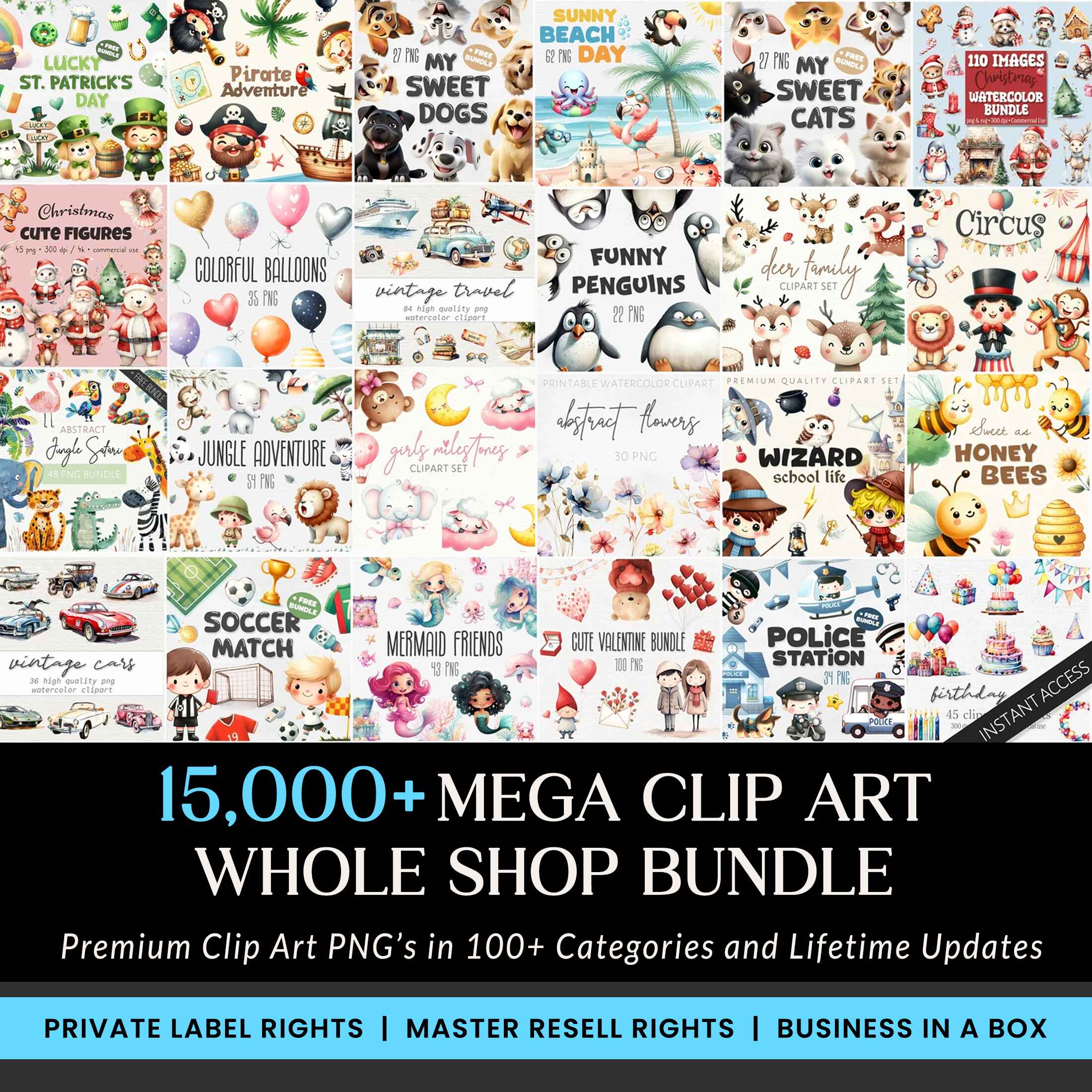 120,000+ Most Versatile Clip Art Collection, 300+ Mega Bundle, Commercial Use SVG PNG DXF, Ultimate Digital Designer Toolkit - Image 7