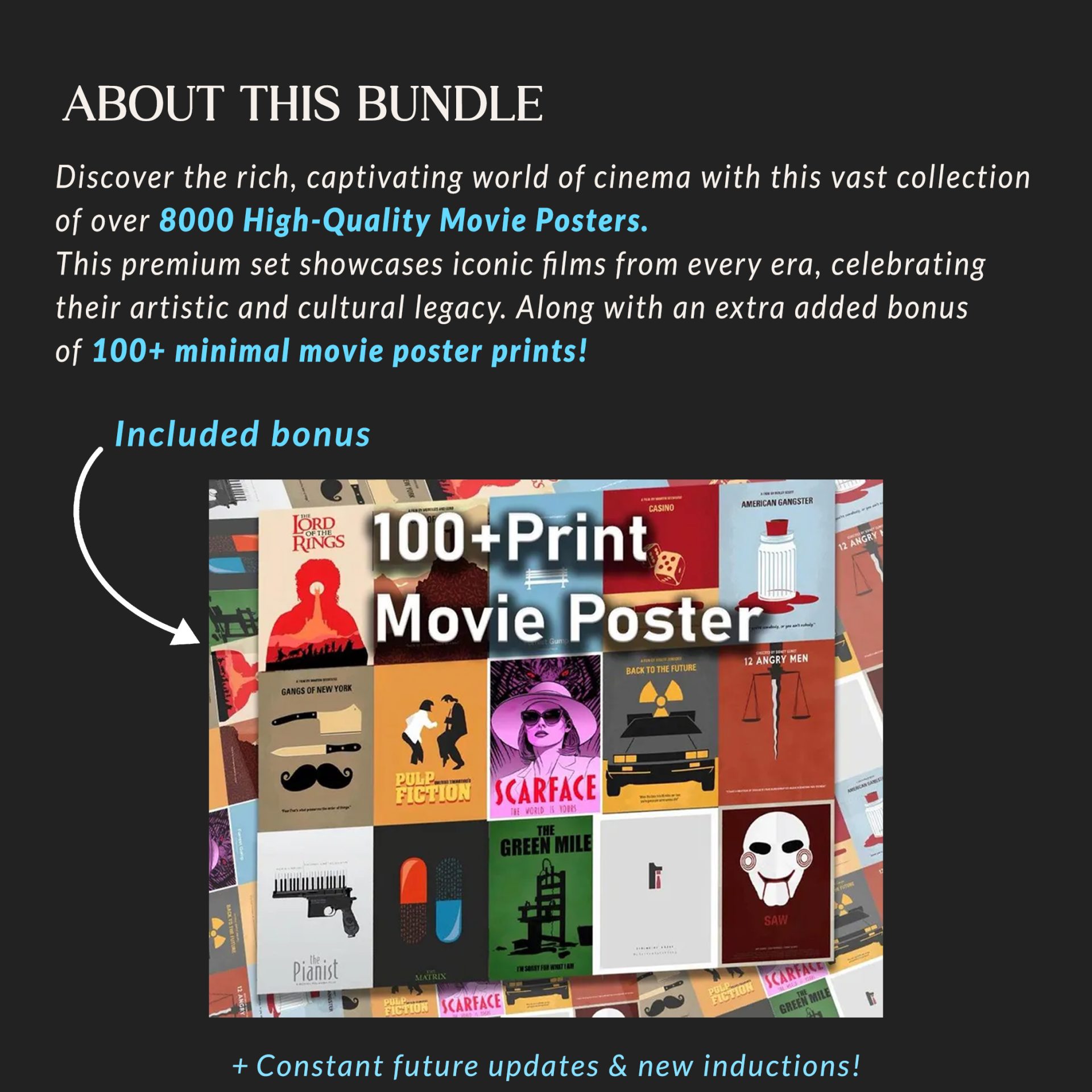 8,000+ Mega Movie Posters Bundle, 100+ Bonus Minimalist Movie Posters, High-Quality Digital Prints, Ultimate Cinema Wall Art Set - Image 3