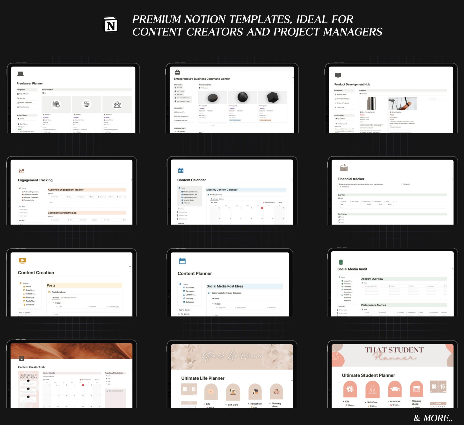 5,000+ Digital Planner Mega Bundle: Notion Templates, Google Sheets, Canva PDF Planners (PLR & MRR) - Image 5