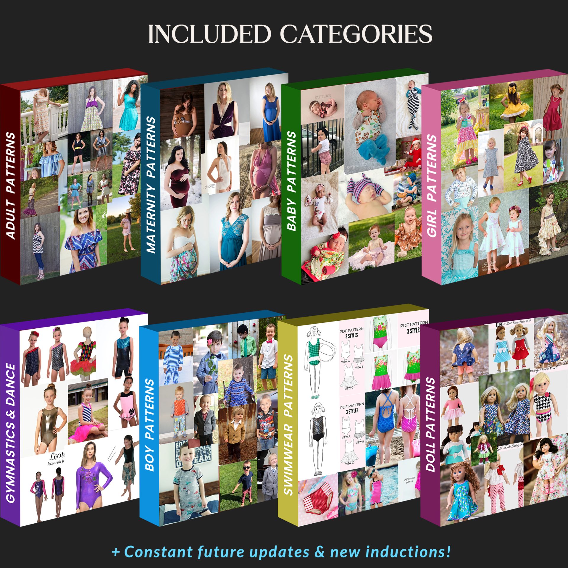200+ Sewing Patterns Mega Bundle, Ultimate PDF Collection for Adult, Maternity, Kids & Pets, Easy Swimwear & Doll Pattern DIY - Image 3
