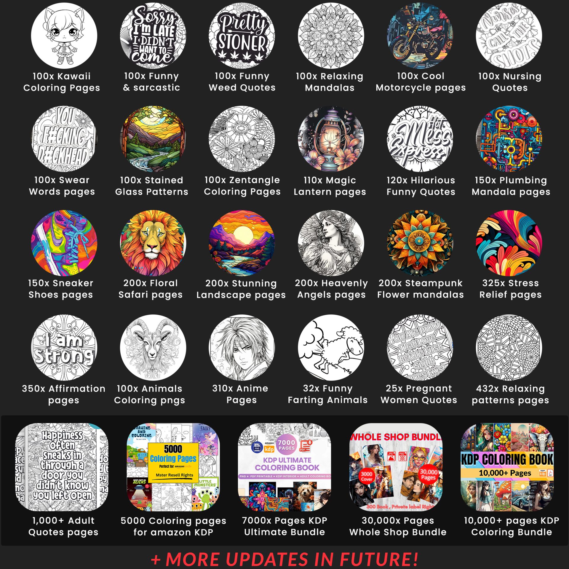 Ultimate Adult Coloring Pages Whole Shop Pass (Digital Download) - Image 3