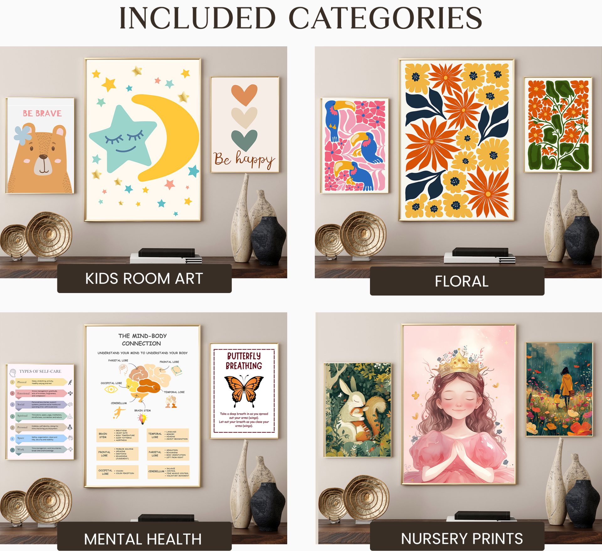 2,000+ Mega Wall Art Bundle, Unique Art Prints, 50+ Different Categories, Aesthetic Gallery Wall Set PDF - Image 4