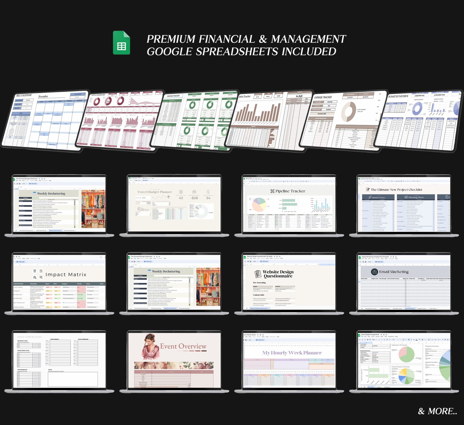 5,000+ Digital Planner Mega Bundle: Notion Templates, Google Sheets, Canva PDF Planners (PLR & MRR) - Image 6