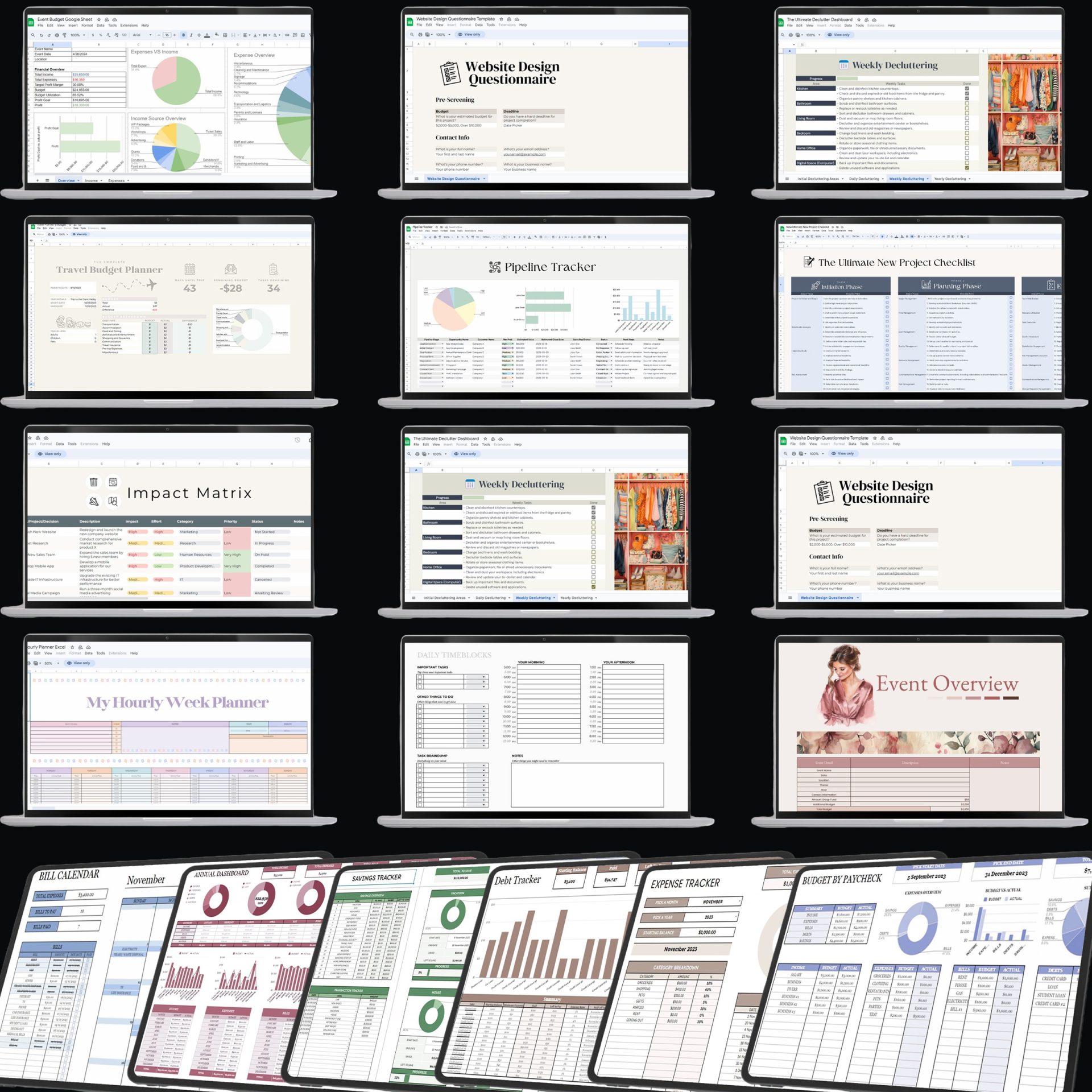 PLR Google Sheets Bundle: 45+ Resell able Templates (Digital Product) - Image 7