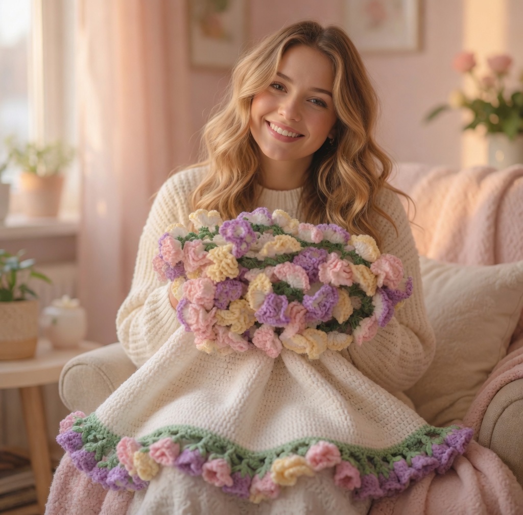 Crochet Flower Blanket Patterns Bundle, 6 in 1 Crochet Designs (PDF) - Image 12