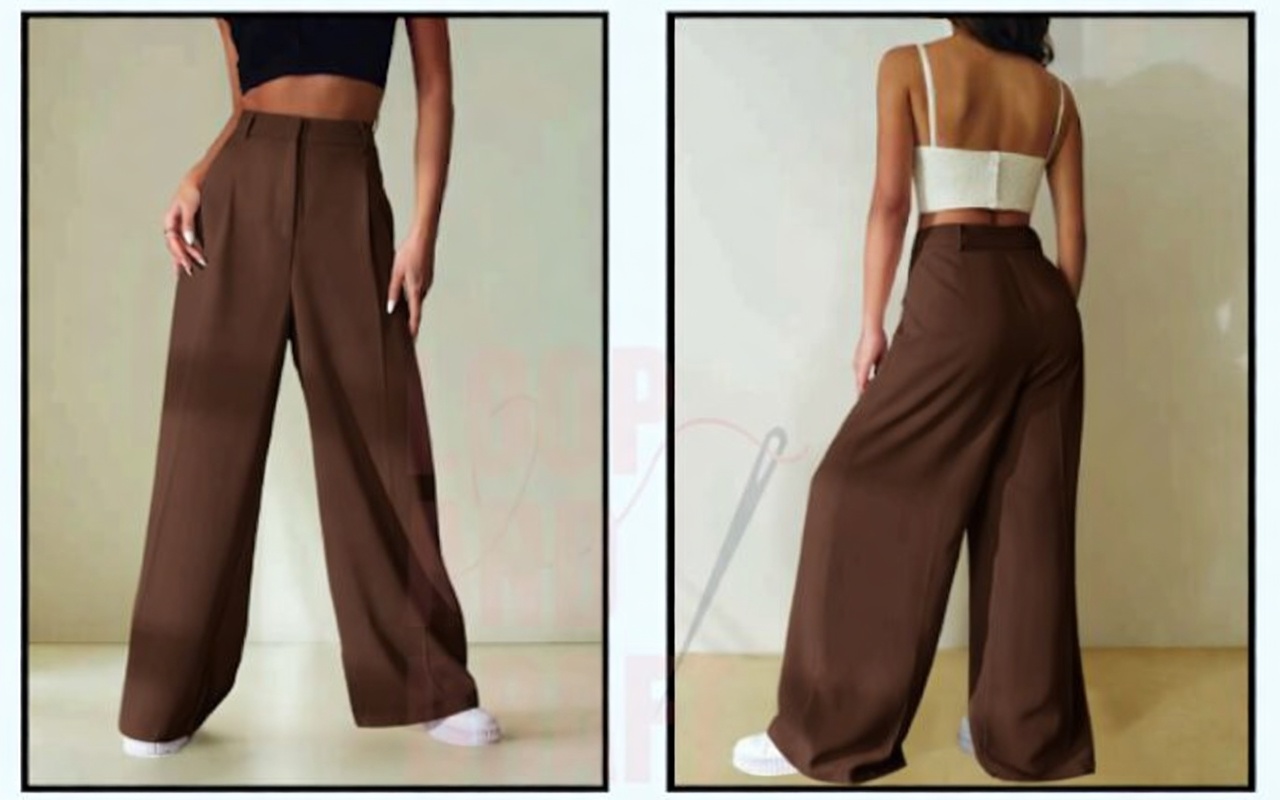 Wide Leg Trouser Pants Sewing Pattern, Women's Trendy Trousers (XS-3XL) (PDF Pattern) - Image 7