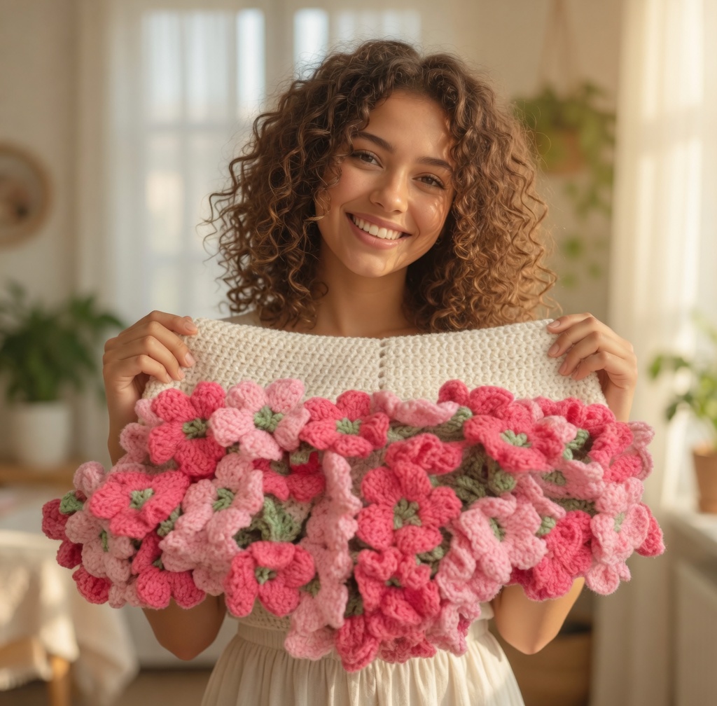 Crochet Flower Blanket Patterns Bundle, 6 in 1 Crochet Designs (PDF) - Image 9