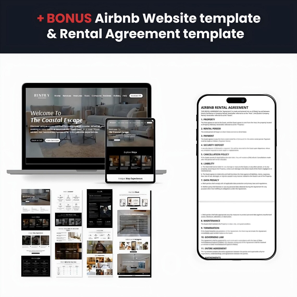 Airbnb Host Template Bundle: Signs, Checklists, Social Media (Canva Editable) - Image 8