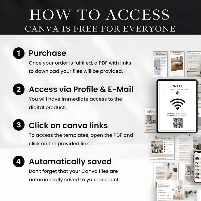 Airbnb Host Template Bundle: Signs, Checklists, Social Media (Canva Editable) - Image 3