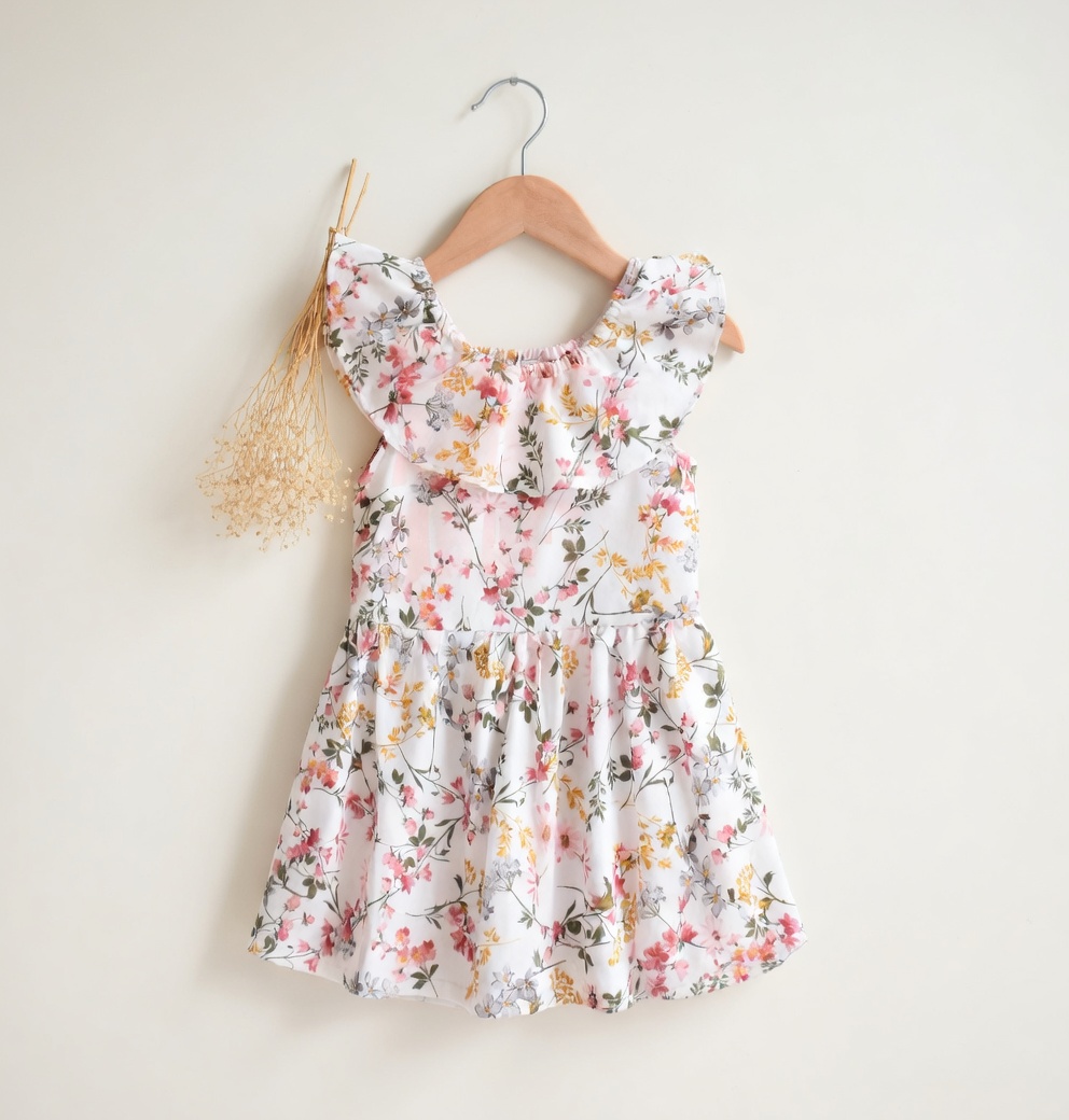 Ruffle Sleeves Dress Sewing Pattern: Girl Sizes 03 mo - 6 yrs (Digital Download) - Image 3