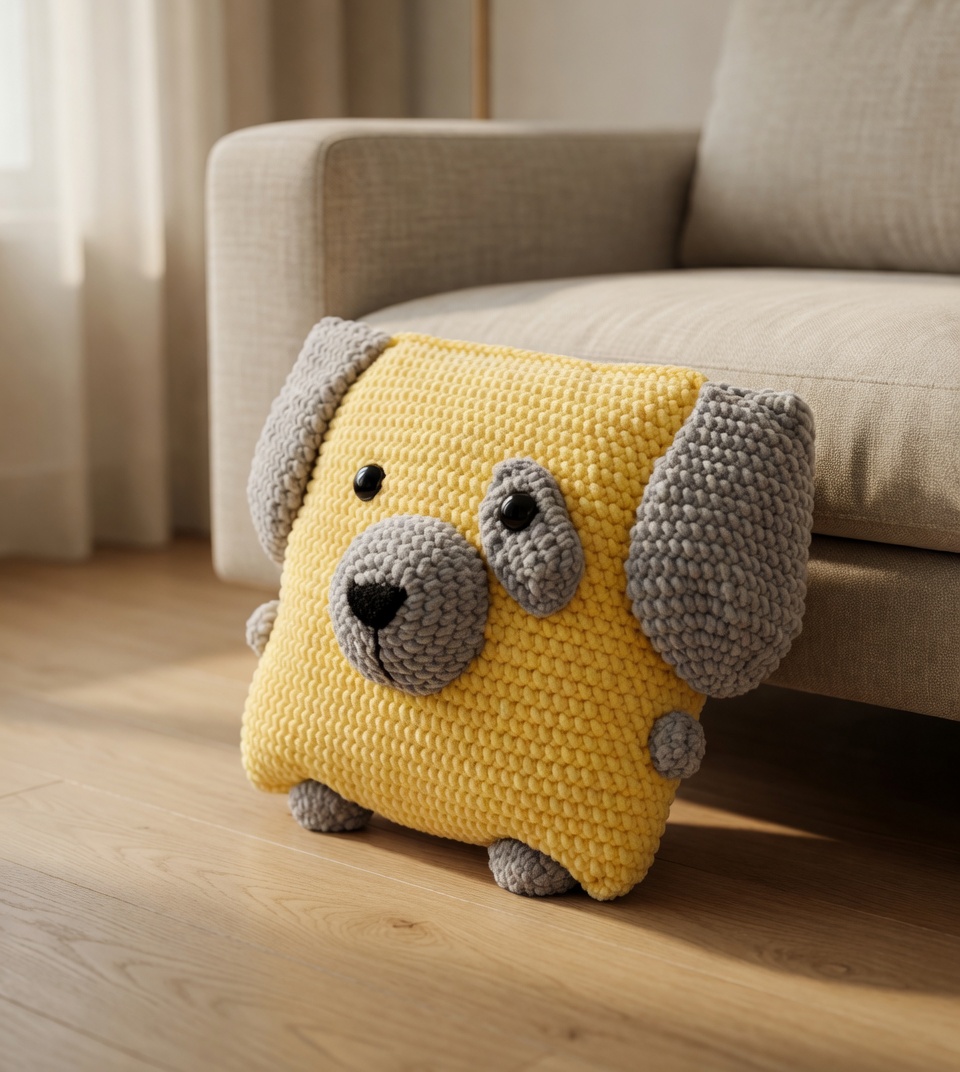 12 Crochet Animal Pillow Patterns Bundle | Dog, Fox, Unicorn, Frog, Panda (PDF Download) - Image 5